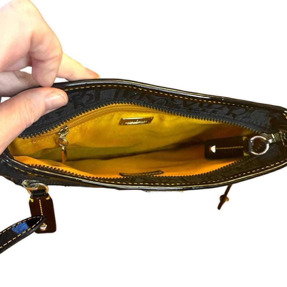 Victor Hugo Monogram Material & Leather Designer Crossbody Bag - Picture 5 of 13